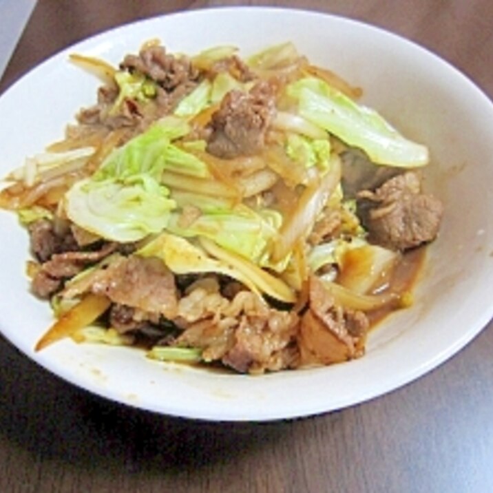 キャベツ 玉ねぎ 牛肉で焼肉風炒め物 レシピ 作り方 By まろんぱんまん 楽天レシピ